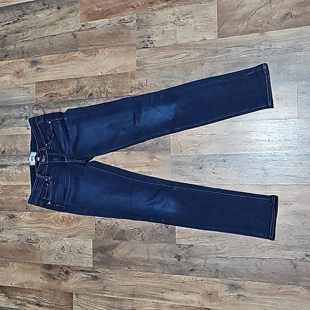 Paige Skyline Skinny Dark Wash Blue Mid Rise Jeans Size 25